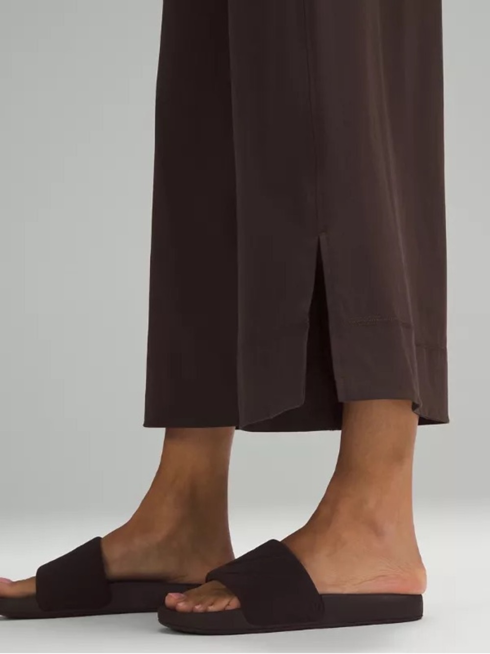 Lululemon Stretch Woven Wide Leg Crop High Rise Cropped Pant Espresso brown L - Picture 3 of 9